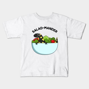 Salad-mander Funny Salamander Pun Kids T-Shirt